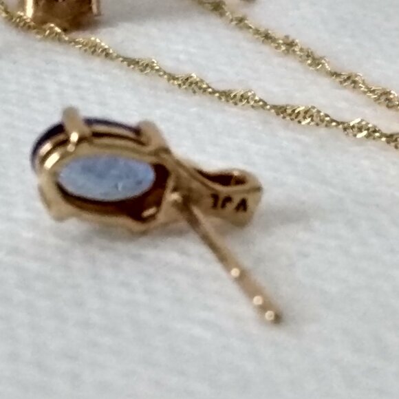 10k solid gold tanzanite & diamond set - Picture 11 of 16